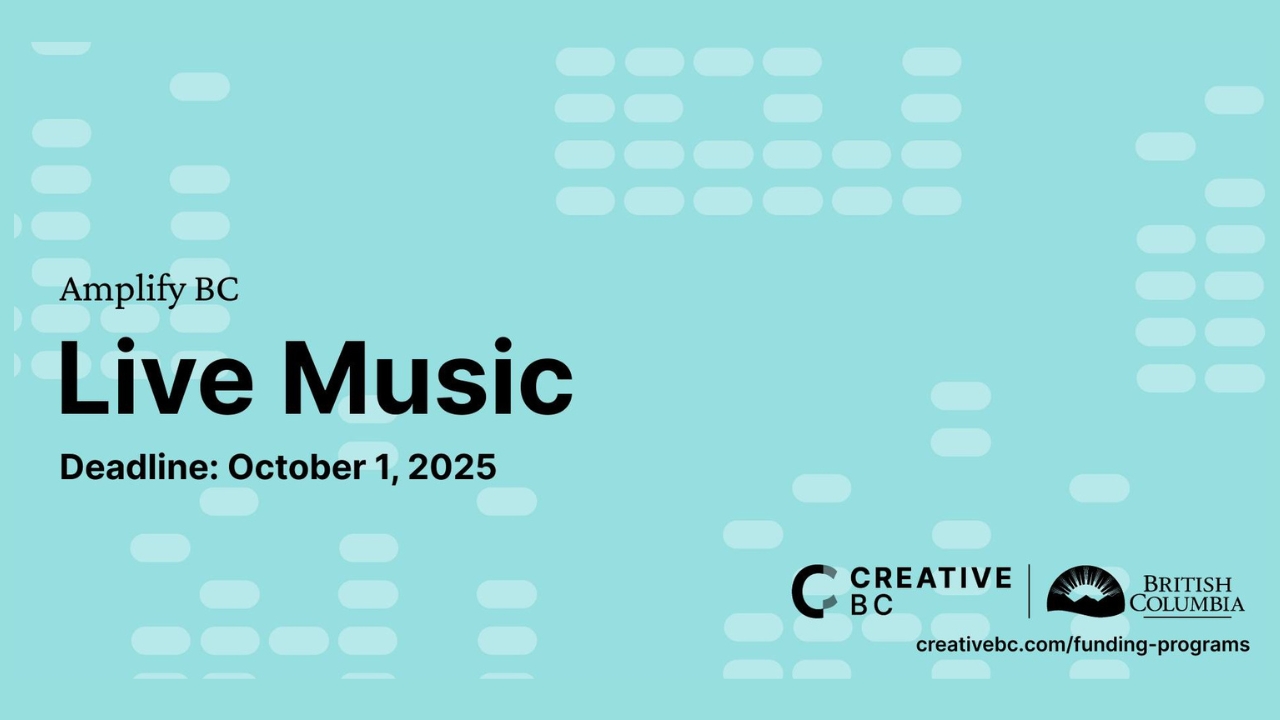 Creative BC/Amplify BC’s Live Music Program Open for Applications