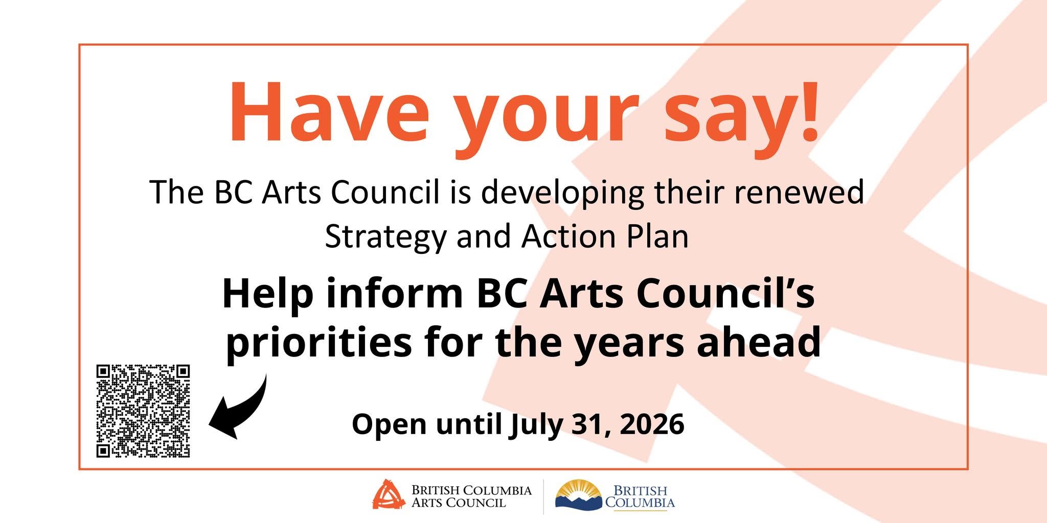 BC Arts Council Strategy & Action Plan Engagement: Have your say!